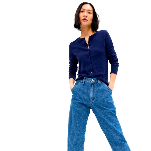 GAP Navy Blue Crewneck Cardigan, Women’s Size Small. - Picture 1 of 7